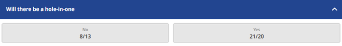 Betfred Hole-In-One Betting